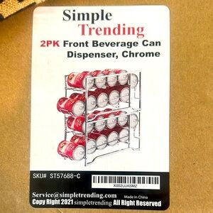 Simple Trending Chrome Beverage Can Dispenser